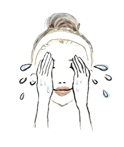 洗い流すイラスト