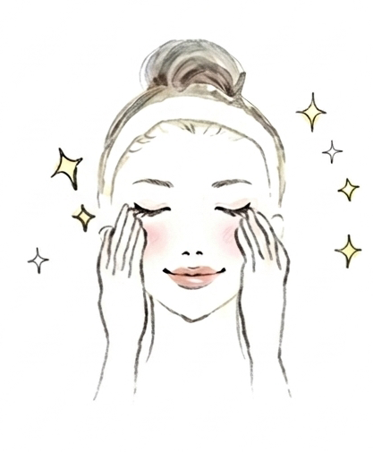 整った肌のイラスト